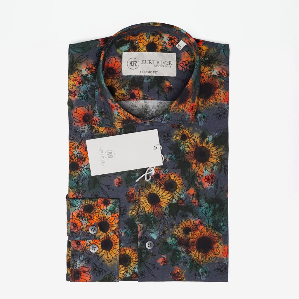 YOURS Plus Size Orange Flower Graphic T-Shirt | Yours Clothing YOURS Plus Size Orange Flower Graphic T-Shirt | Yours Clothing