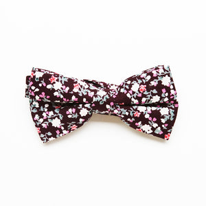 Purple Floral Bow Tie