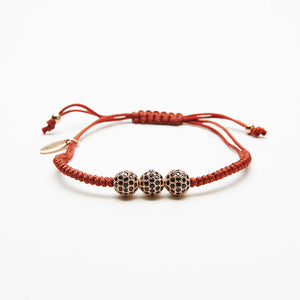 Brown Braided Diamond Bracelet