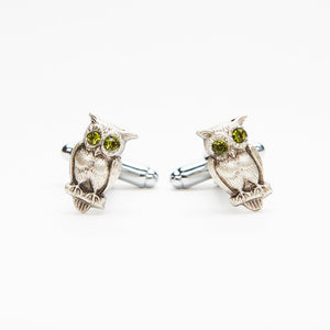Green Owl Cufflinks