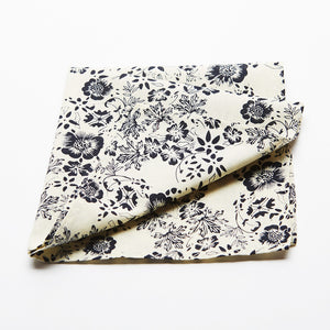 Cultured Navy Floral Pocket Square