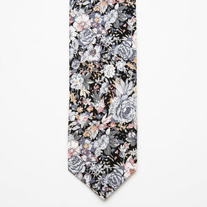 Grey Greenhouse Floral Tie