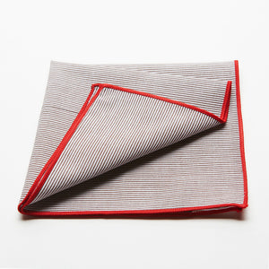 Red Edge Pocket Square