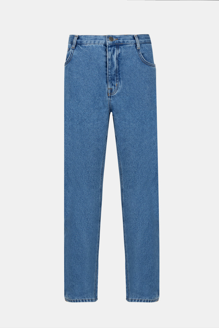 Mid Blue Straight Leg Jeans