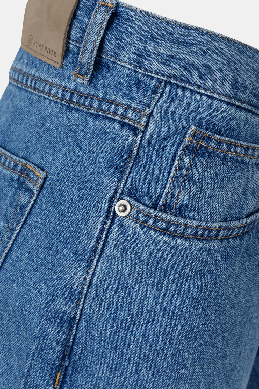 Mid Blue Straight Leg Jeans