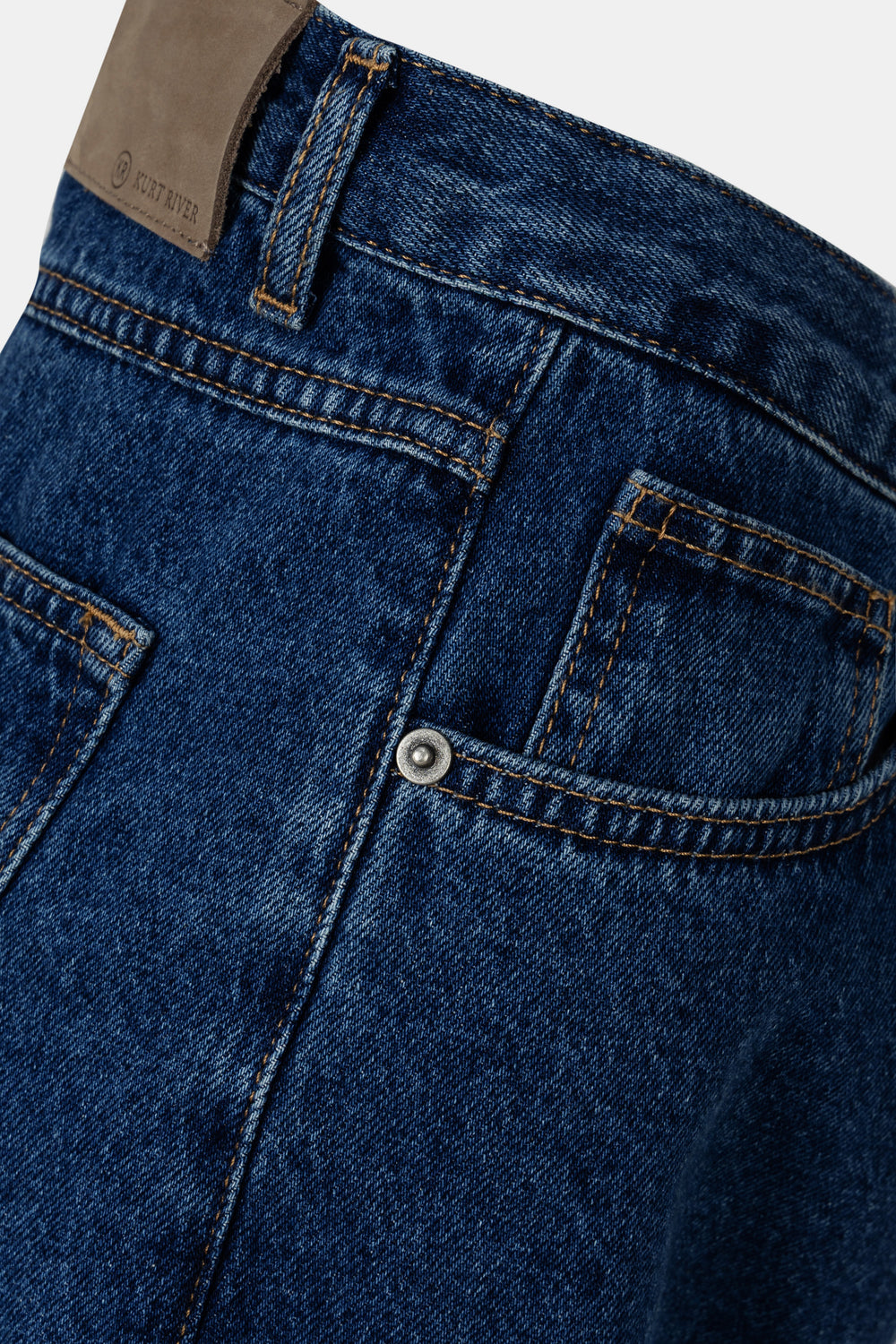 Blue Straight Leg Jeans
