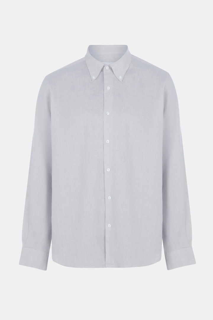 Ice Blue Linen Shirt