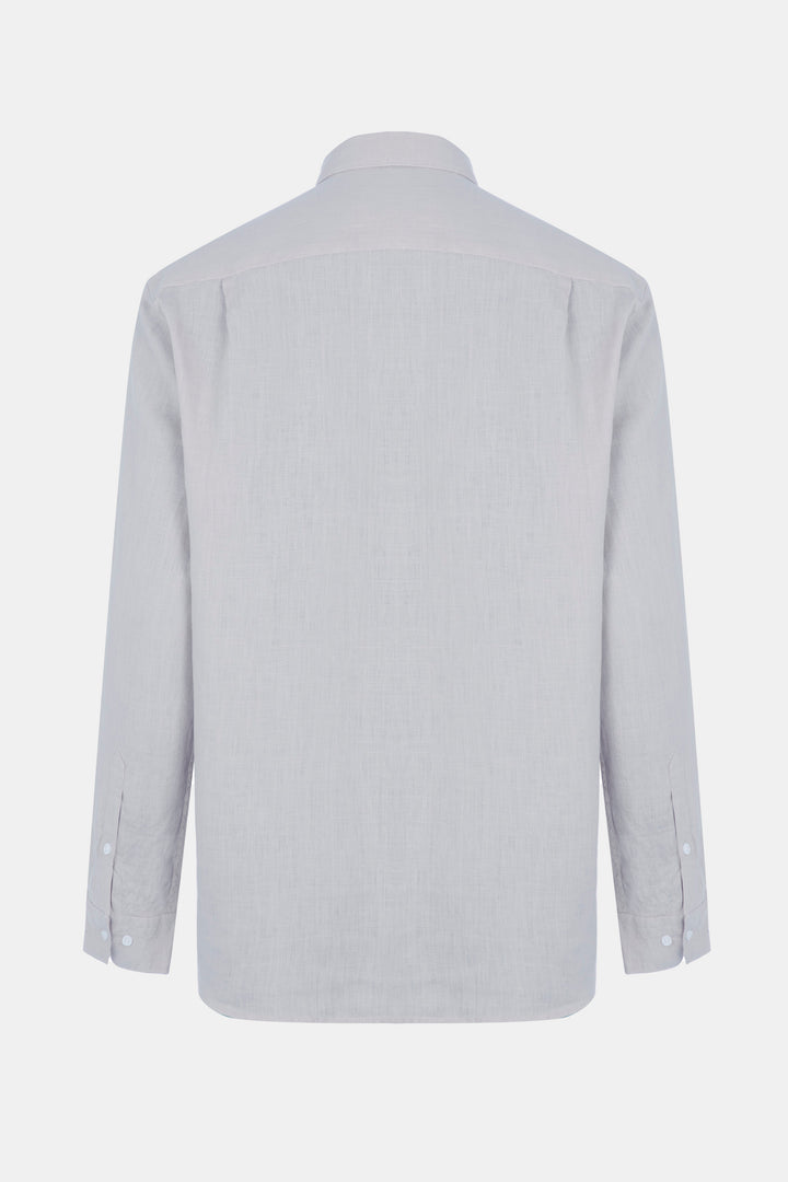Ice Blue Linen Shirt