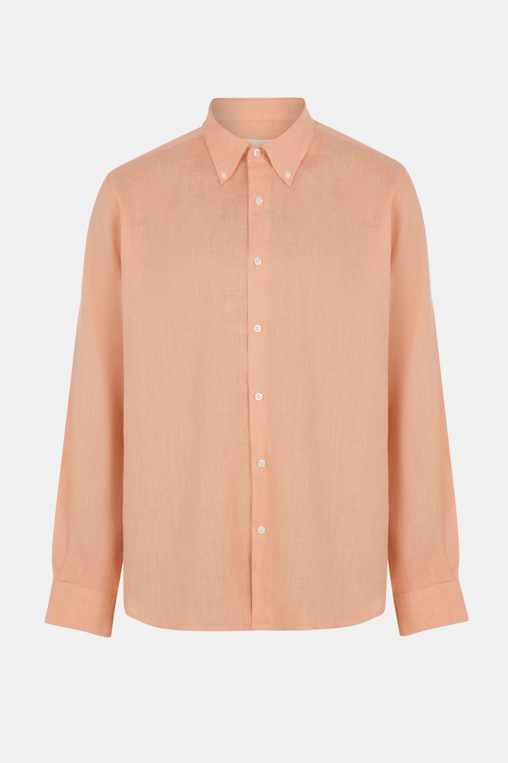 Salmon Linen Shirt