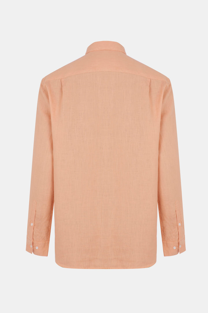 Salmon Linen Shirt