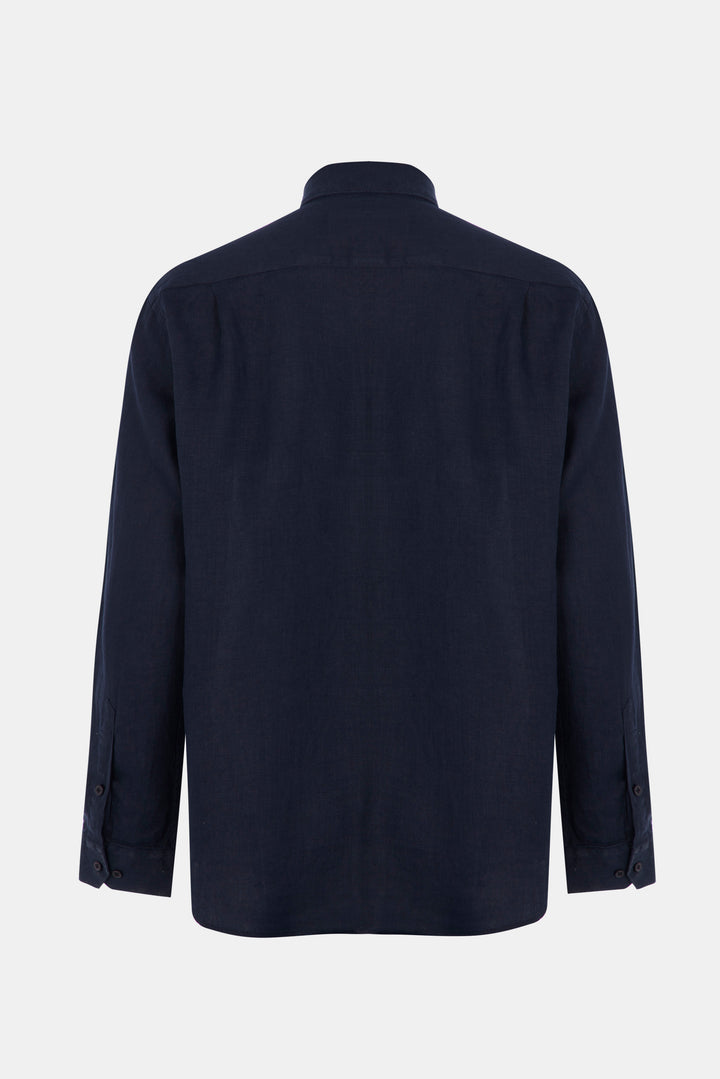 Navy Linen Shirt