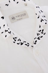 White Short Sleeve Linen Shirt
