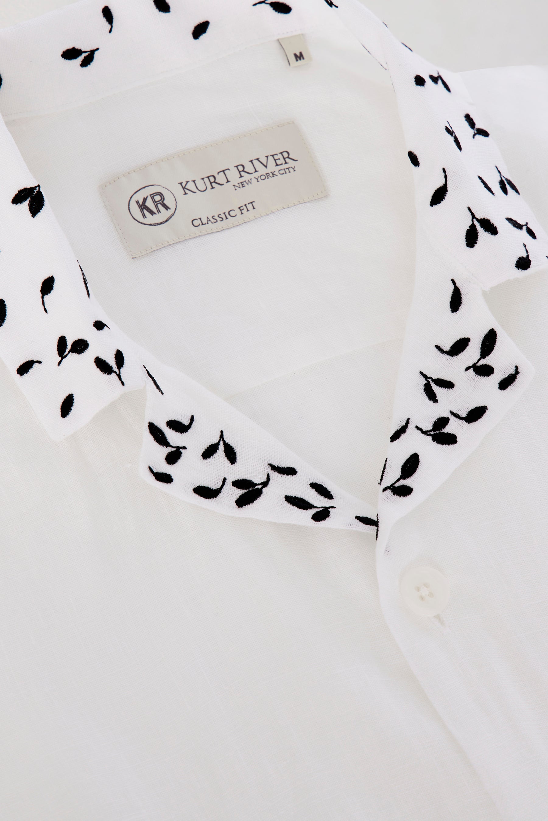 White Short Sleeve Linen Shirt
