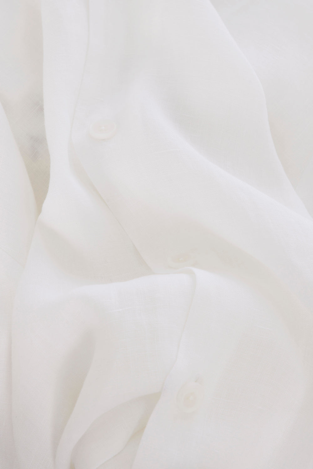 White Short Sleeve Linen Shirt