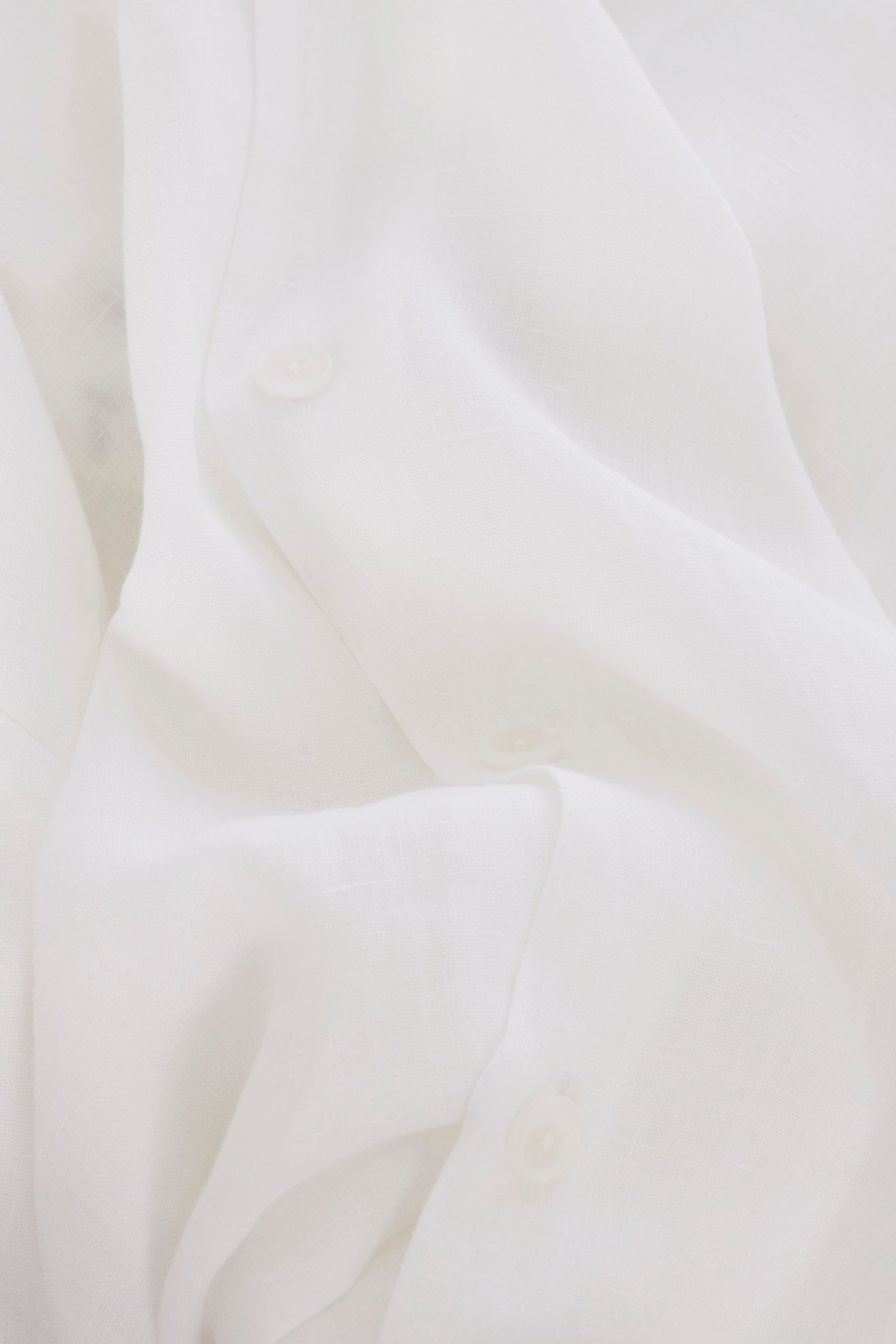White Short Sleeve Linen Shirt