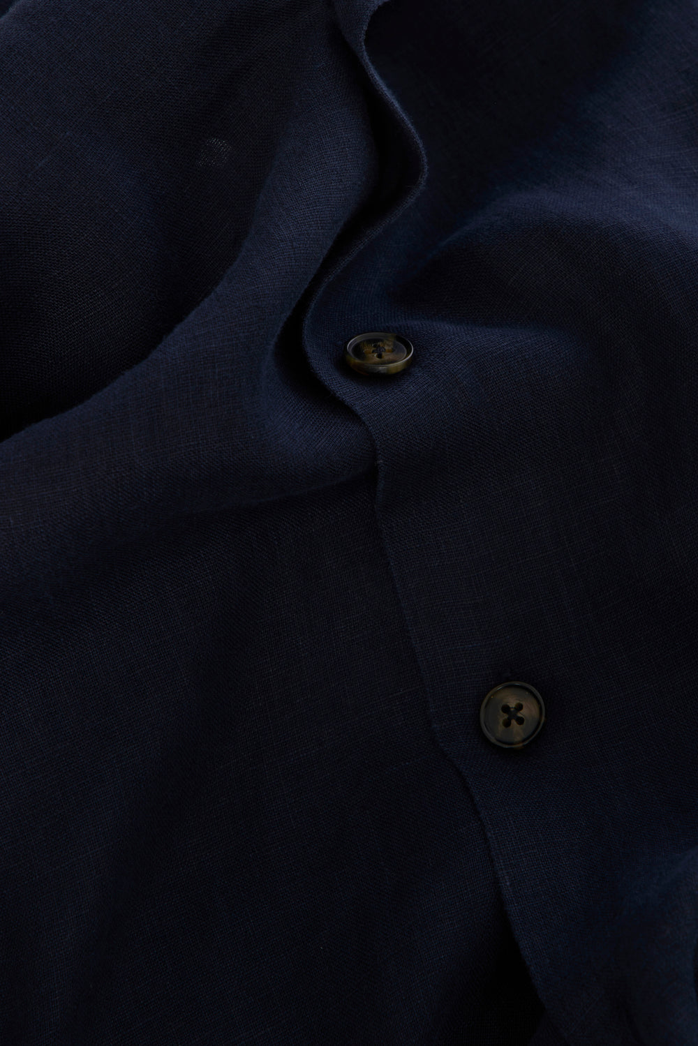Navy Short Sleeve Linen Shirt
