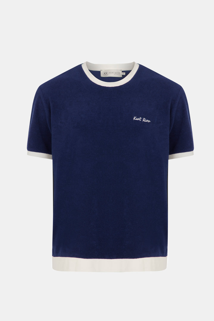 Navy Blue Terry T-Shirt