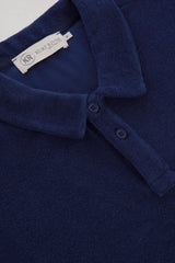 Navy Blue Terry Polo Shirt