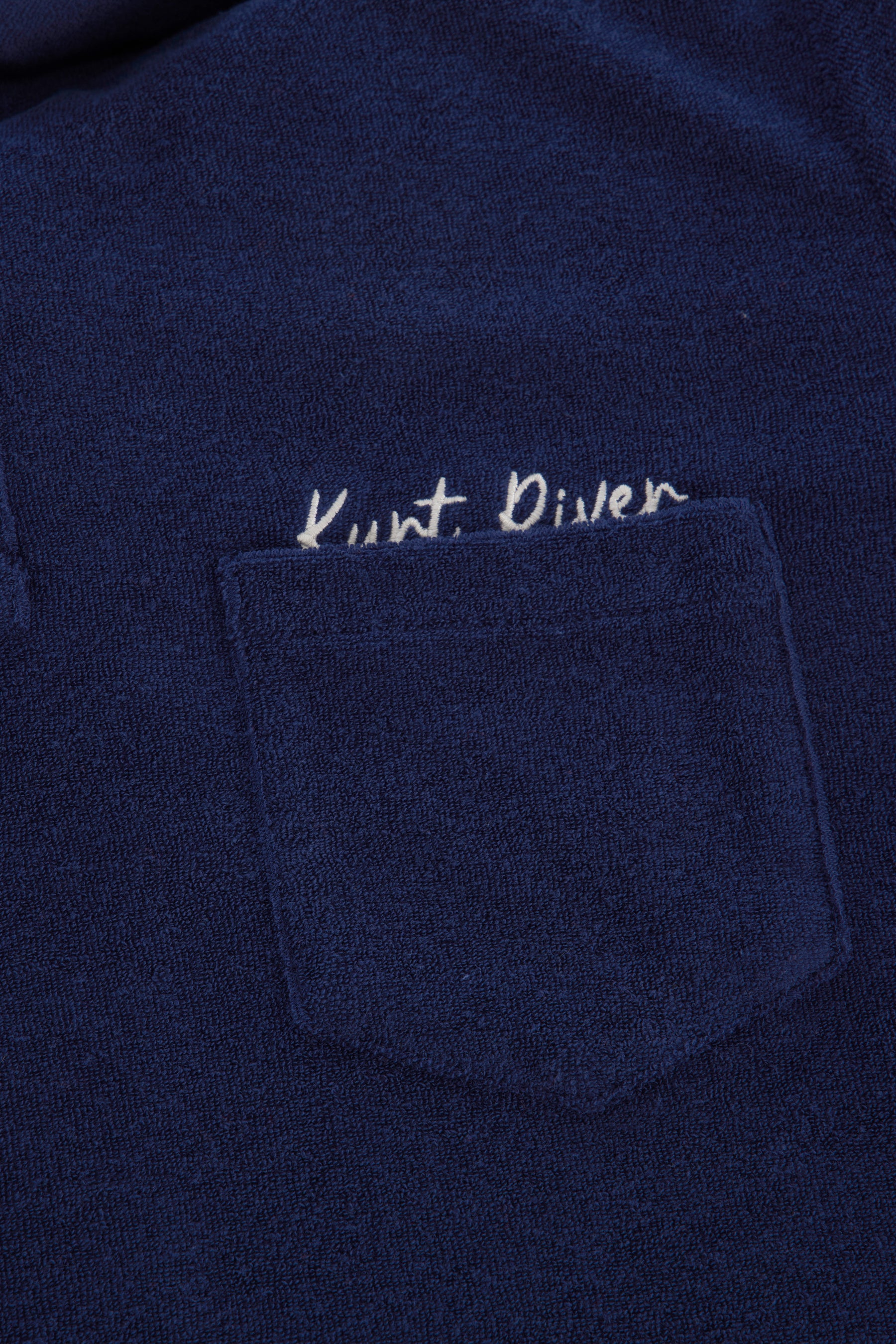 Navy Blue Terry Polo Shirt