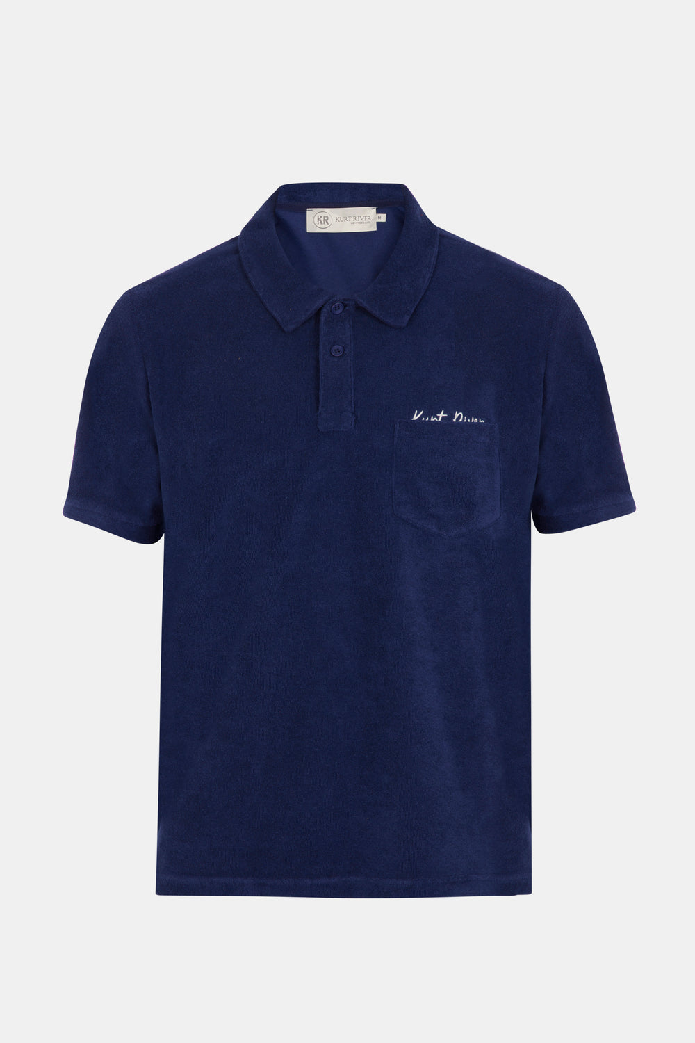 Navy Blue Terry Polo Shirt