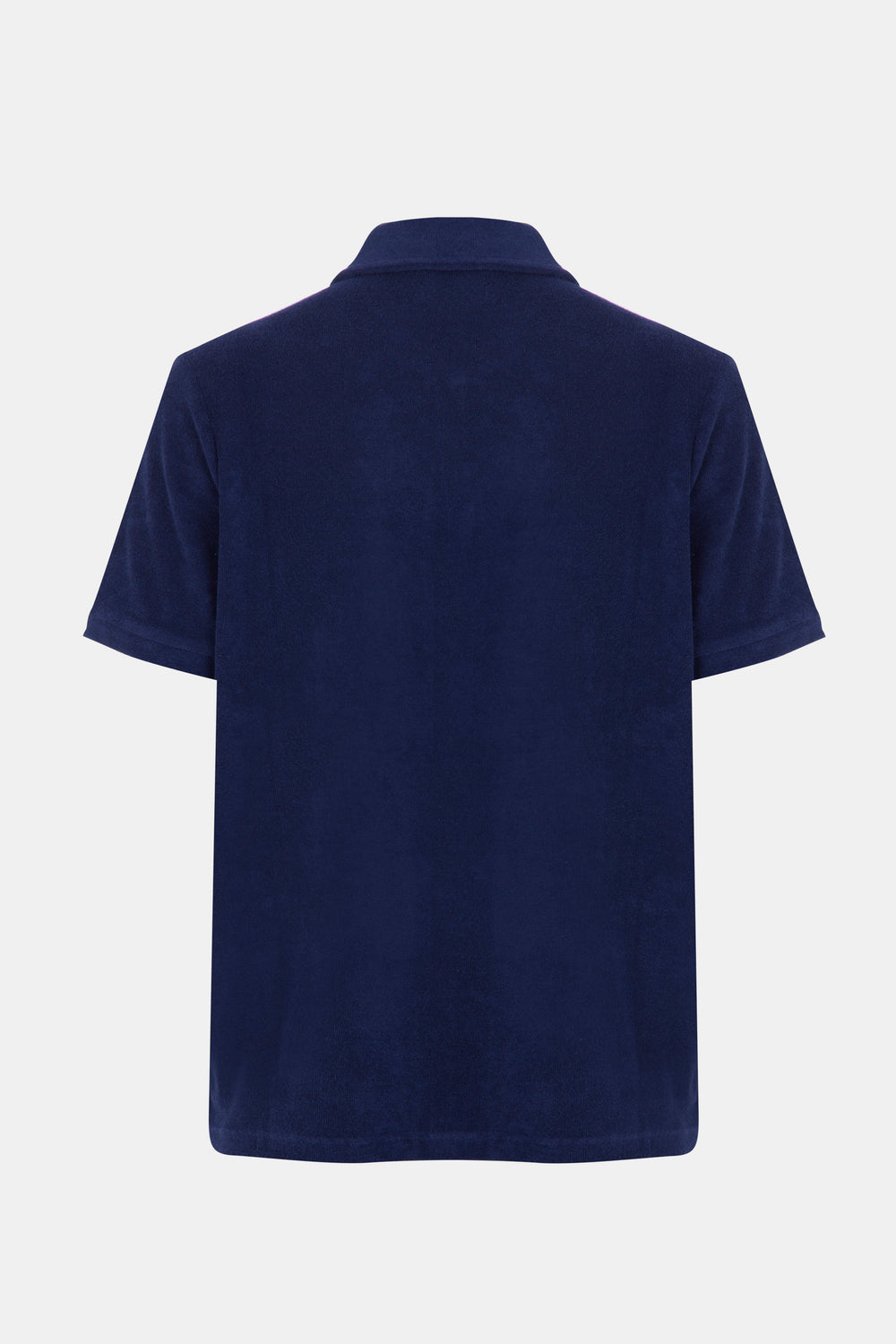 Navy Blue Terry Polo Shirt