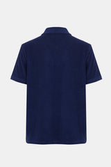 Navy Blue Terry Polo Shirt