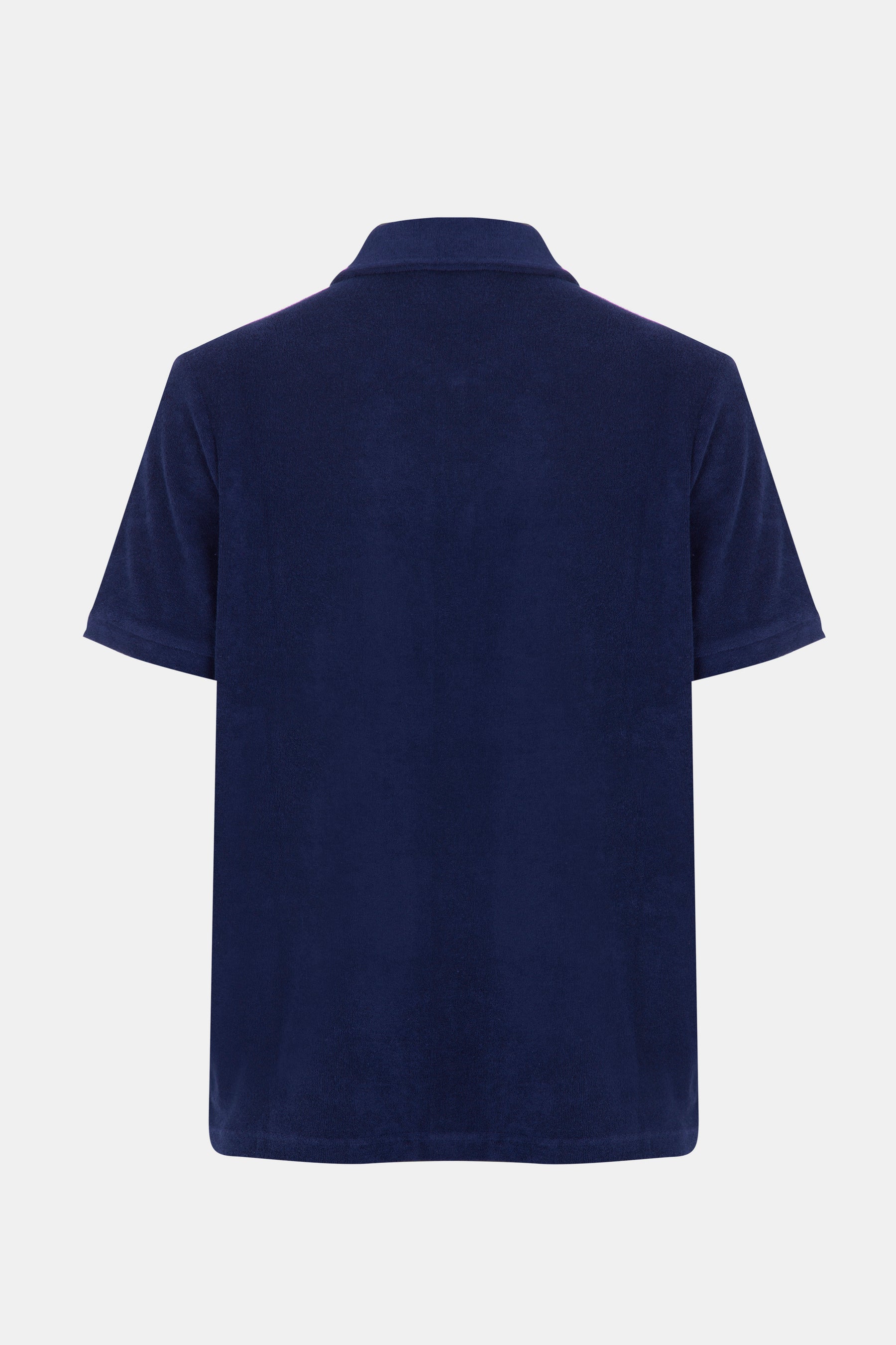Navy Blue Terry Polo Shirt
