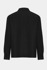 Black Linen Zip Jacket
