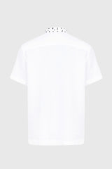 White Short Sleeve Linen Shirt