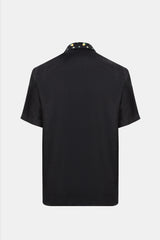 Black Short Sleeve Linen Shirt