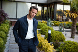 Navy Linen Jacket