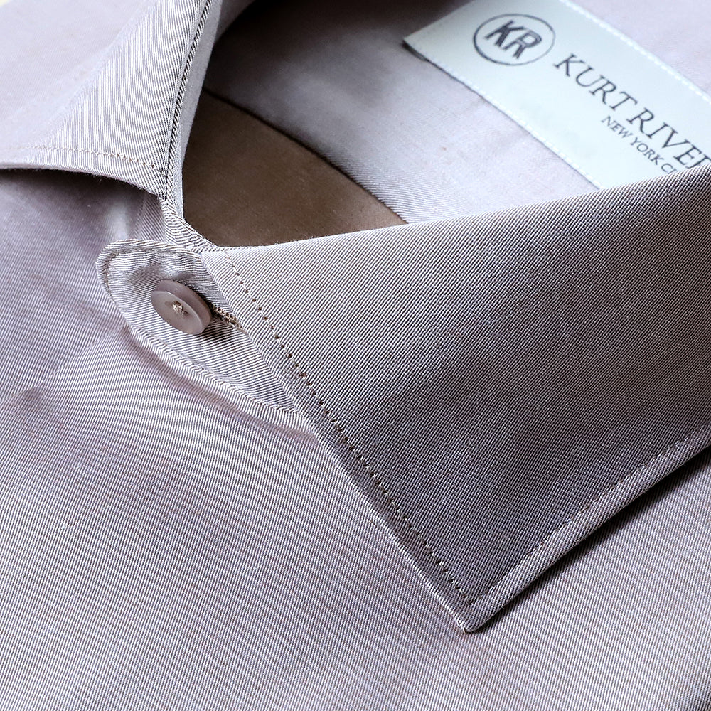 Brown Natural Stretch Cotton Shirt