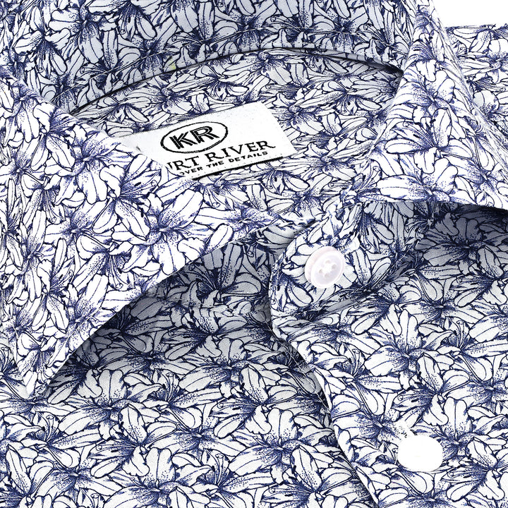 Blue Floral Spread Shirt