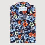 Navy Floral Slim Fit Shirt