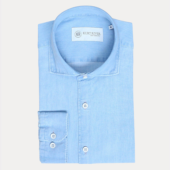 Light Blue Denim Cotton Shirt