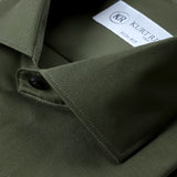 Green Natural Stretch Cotton Shirt