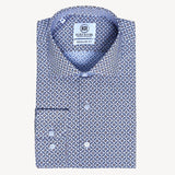 White Geometric Print Shirt