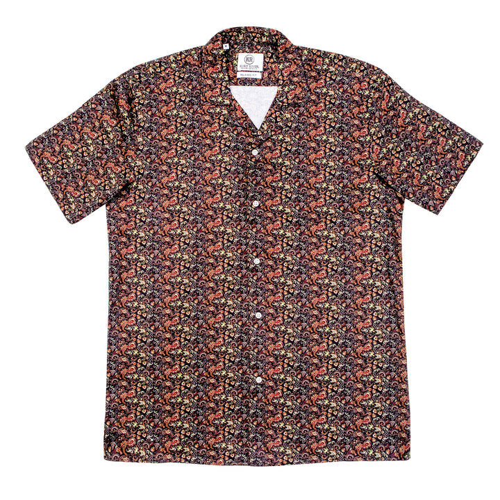 Brown Paisley Short Sleeve Shirt