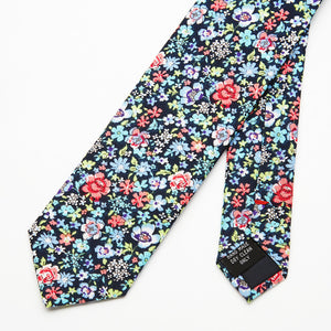 Part Coloured Floral Tie