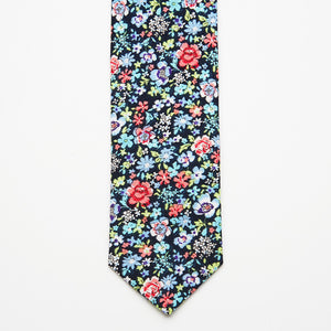 Part Coloured Floral Tie
