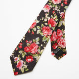 Dark Rose Floral Tie