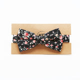 Black Floral Bow Tie