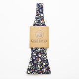Navy Floral Bow Tie