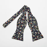 Navy Floral Bow Tie