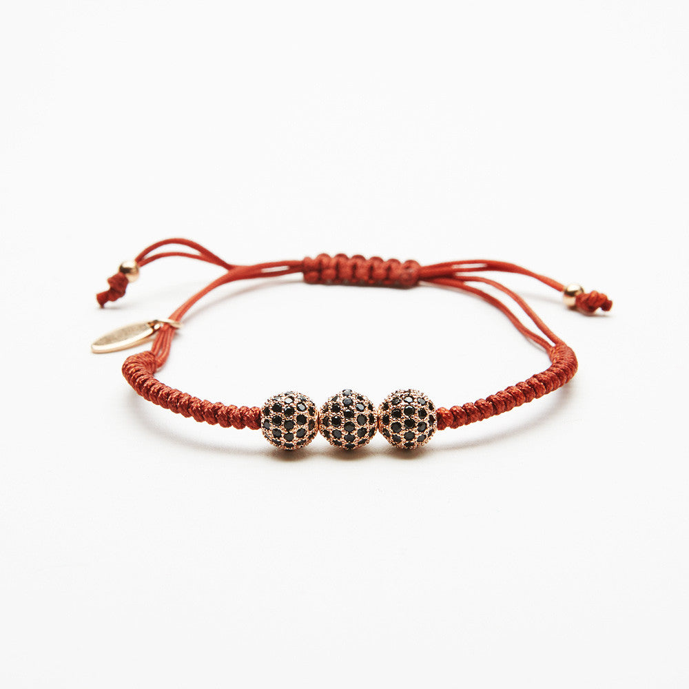 Brown Braided Diamond Bracelet