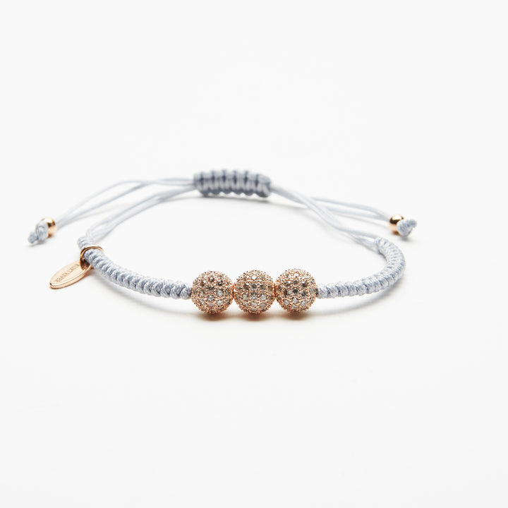 Grey Braided Diamond Bracelet