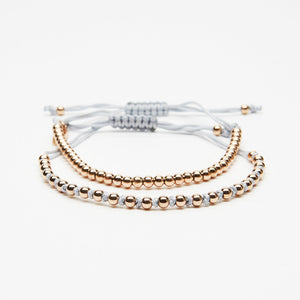 Grey Macrame Bracelet Set