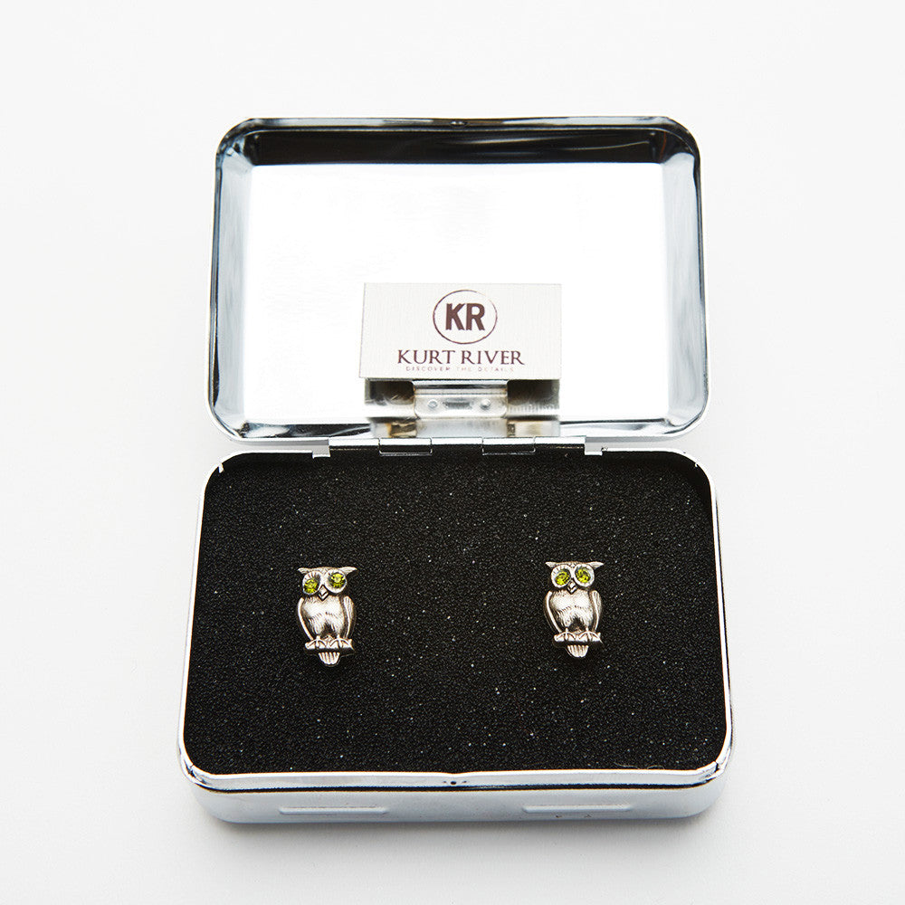 Green Owl Cufflinks