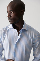 Light Blue Stripe Cotton Shirt