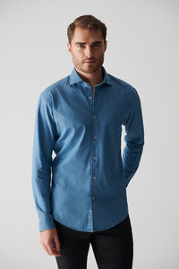 Blue Denim Cotton Shirt